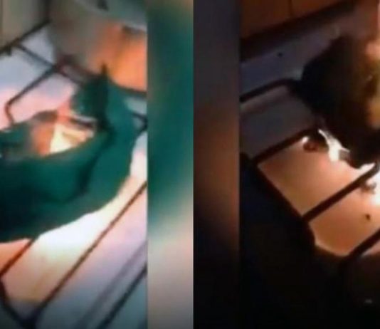 Madre quema el pañuelo verde de su hija por estar a favor del aborto legal