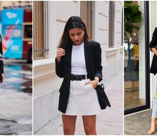 Outfits con blazer negro para verte elegante y juvenil Outfit con blazer negro